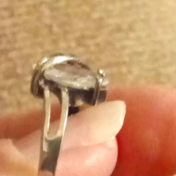 925 Sterling Silver And Marquis Wrapped Cubic Zirconia Ring. Size 6.75 - Picture 3 of 4